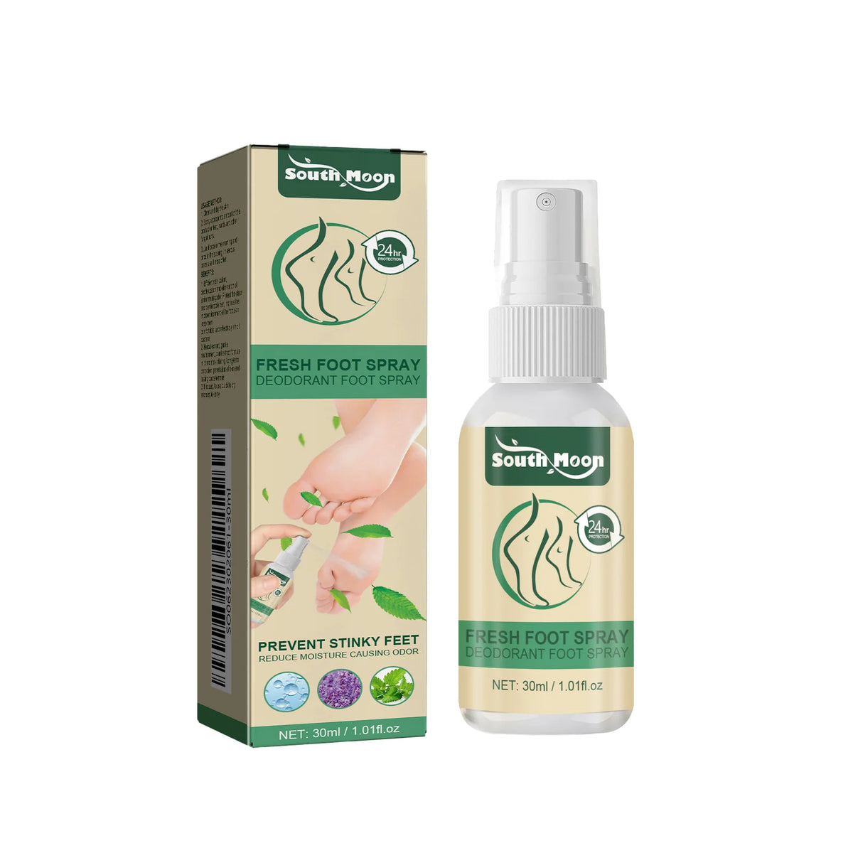 South Moon Lavender Foot Deodorizing Aromatherapy Spray 30ml Foot Deodorizing Spray Qst 1 PCS