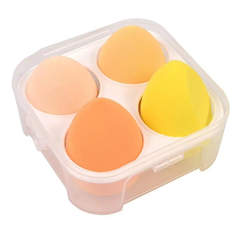 Beauty Egg Makeup Sponge 4-Pc Set with Storage Box | Qme Makeup Sponge Set Qme A CN