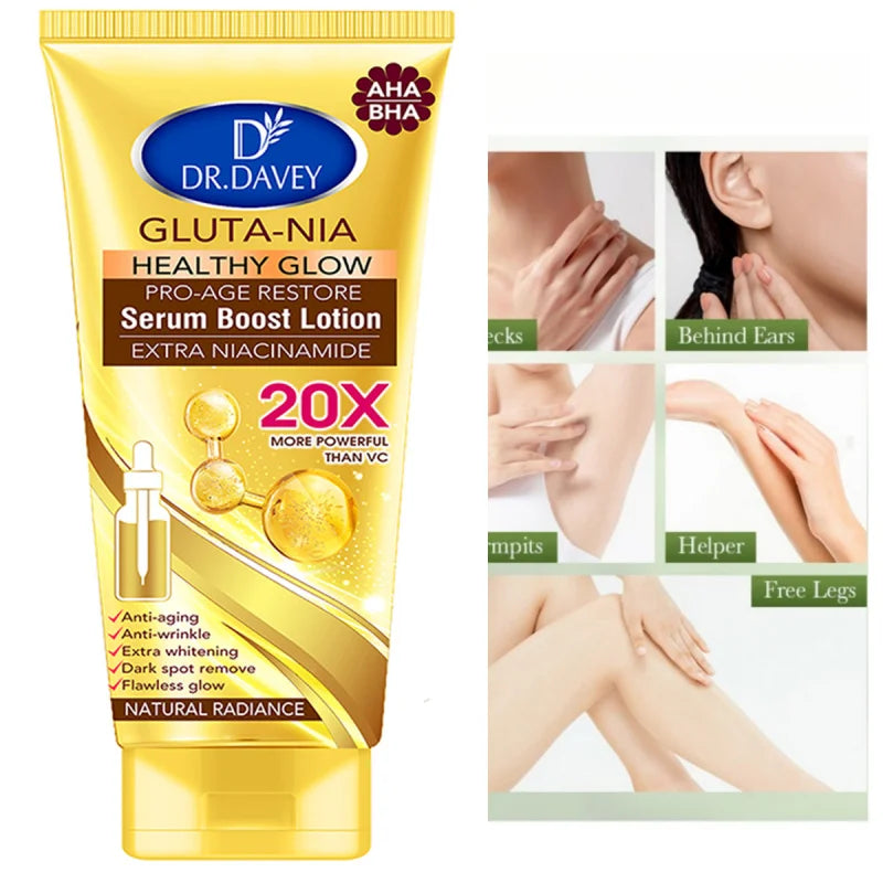 DR.DAVEY Gluta-Nia Body Lotion 300ml – Deep Moisturizing Cream Body Lotion Qst