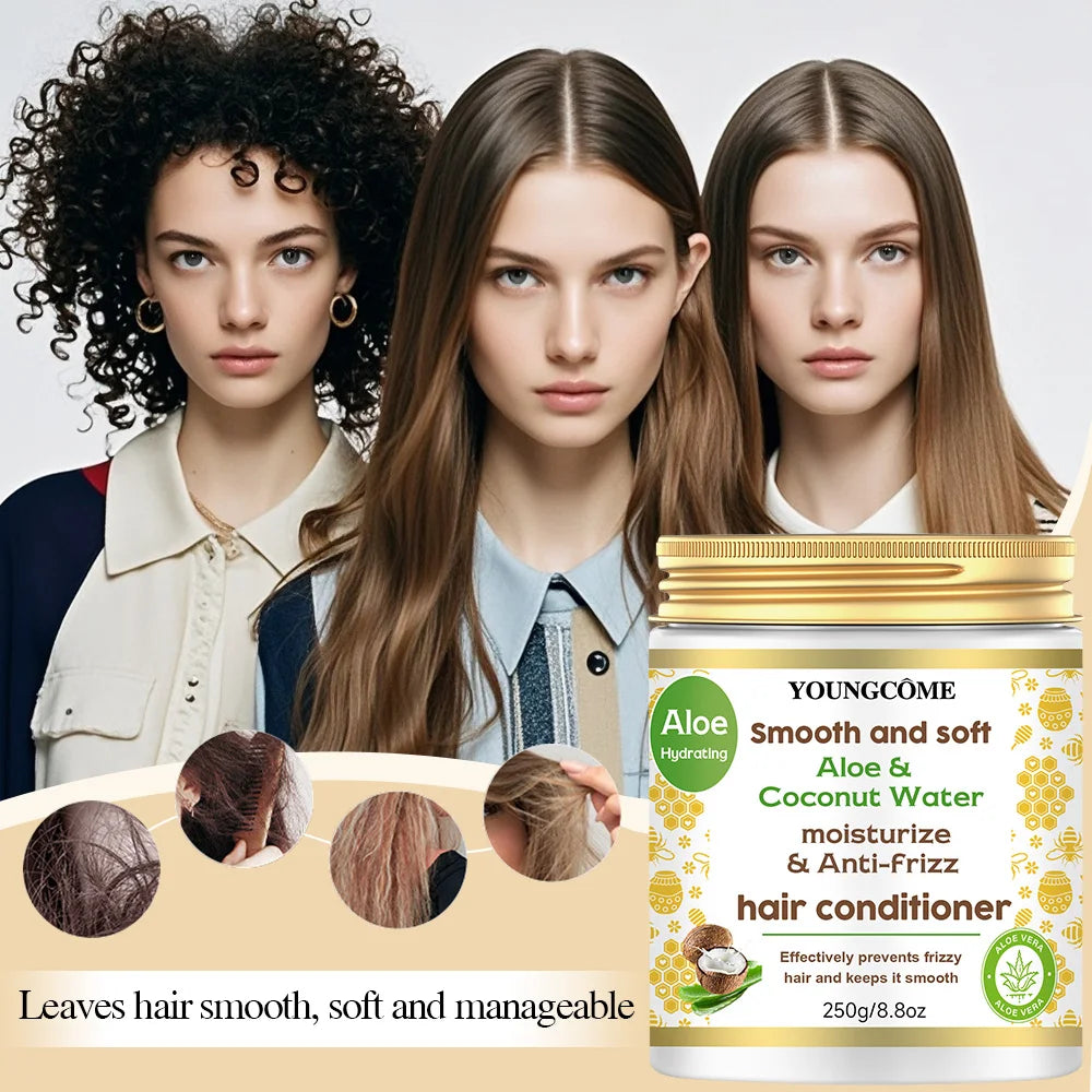 REAROYA Aloe Vera Coconut Water Nourishing Hair Conditioner 250g Hair Conditioner Qst