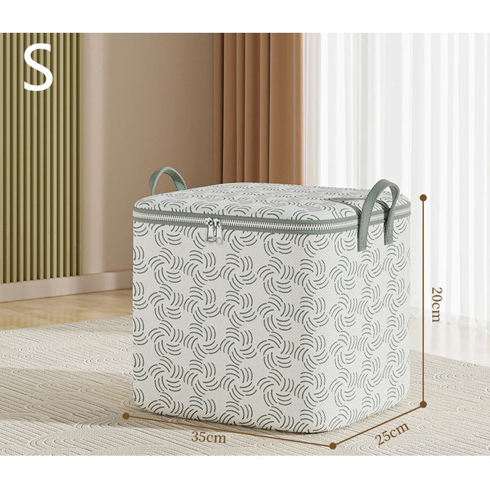 Large Capacity Quilt & Comforter Storage Bag | Foldable Bedding Storage Bag Qme Grey S