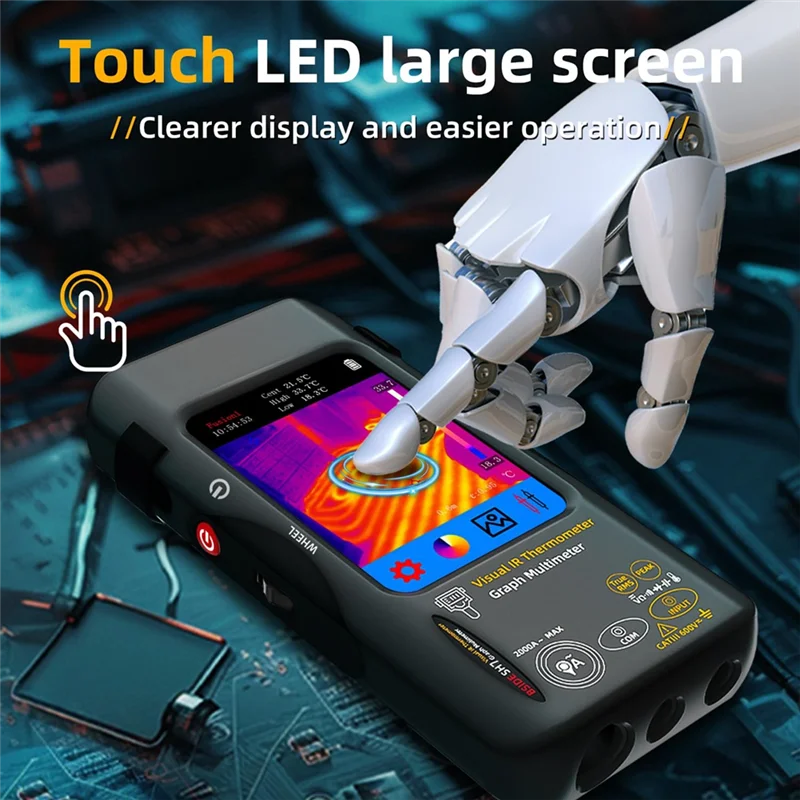 Thermal Imaging Camera Multimeter 320x320 25Hz | Qme A02F Thermal Imaging Multimeter Qme As Shown NONE