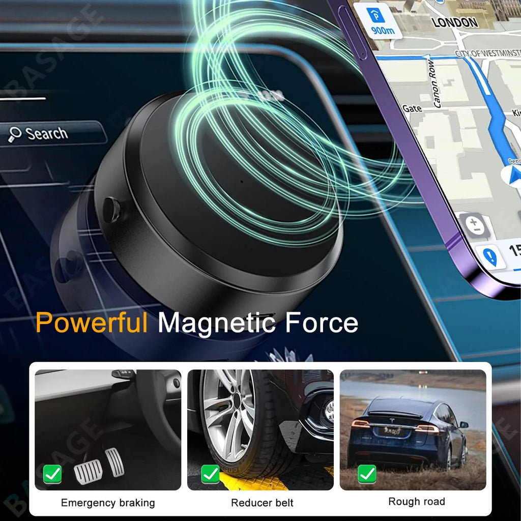Magnetic Car Phone Holder 360° Rotation Air Suction Mount Car Phone Mount Qme