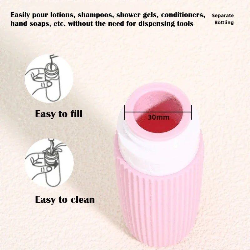 Silicone Travel Dispenser Bottles – Leakproof Refillable 90ml Travel Dispenser Bottles Qme