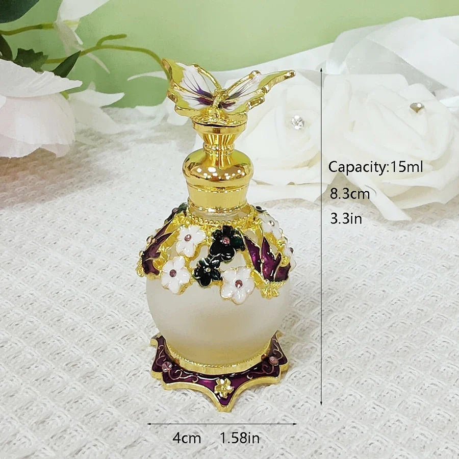 Spherical Glass Perfume Bottle 15ml Refillable – 5 Colors Perfume Travel Bottle Qme