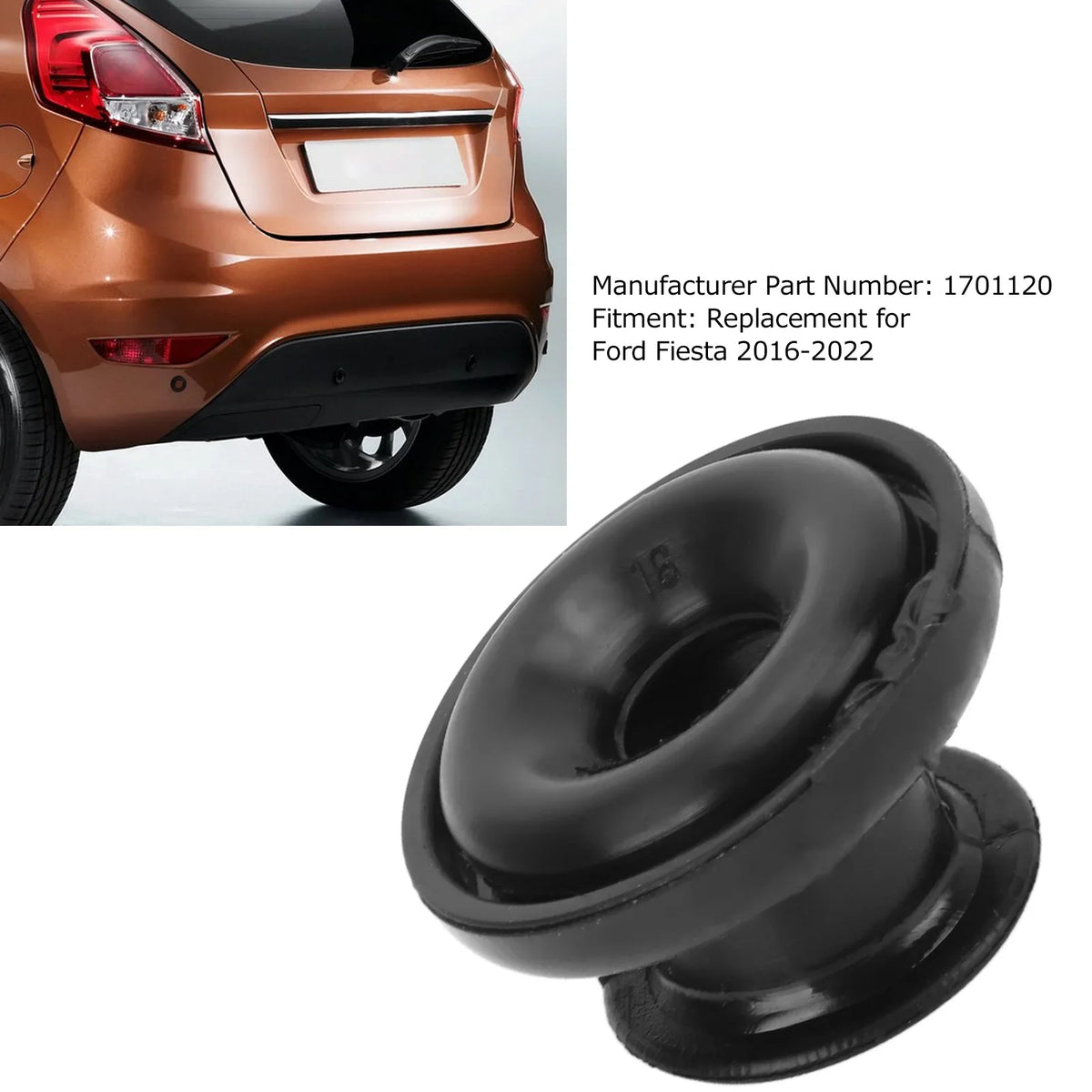 Rear Window Wiper Grommet Plug Black Rubber #1701120 Wiper Grommet Plug Qme