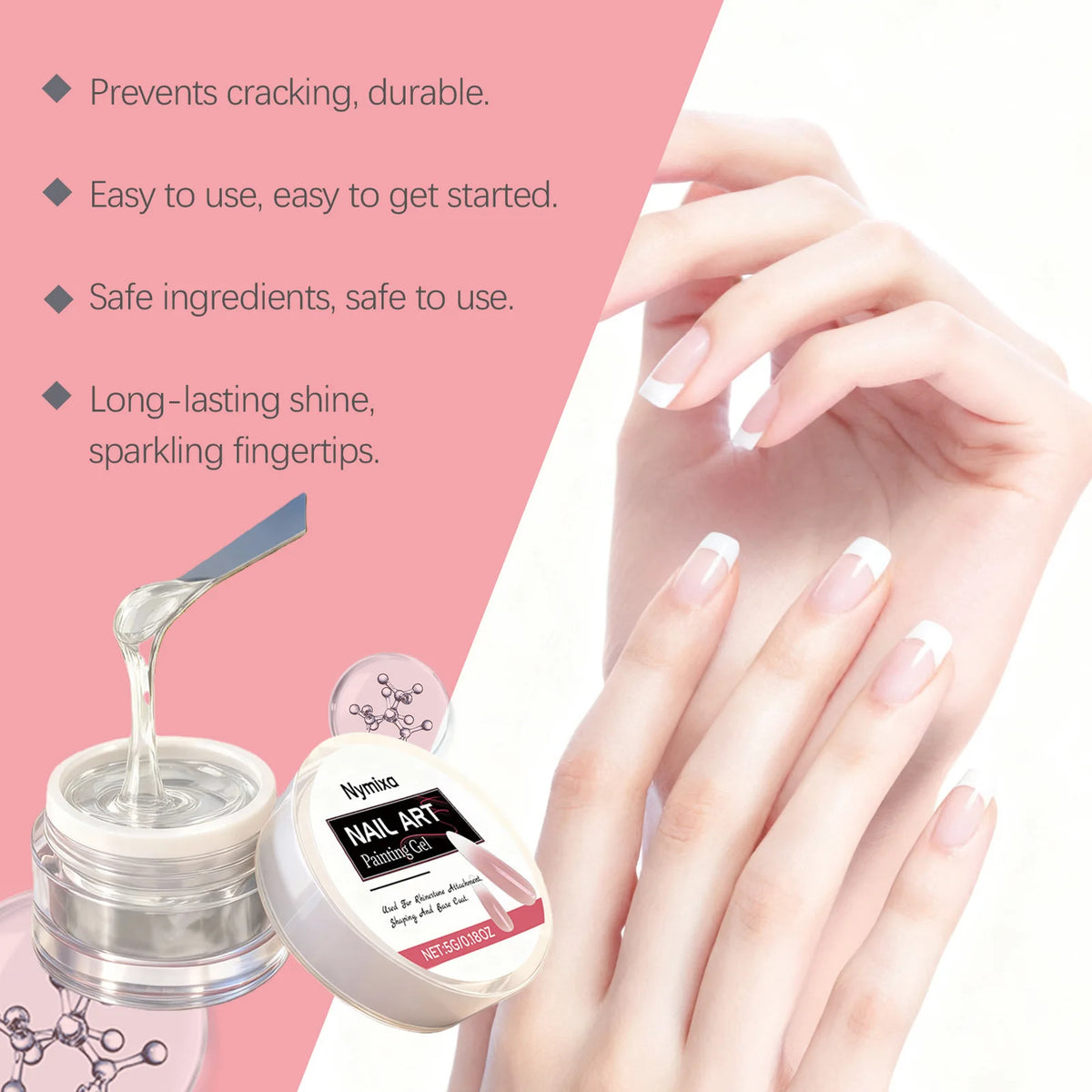 Clear Jelly Nail Glue – Quick-Dry Invisible Builder Gel Nail Builder Gel Qst