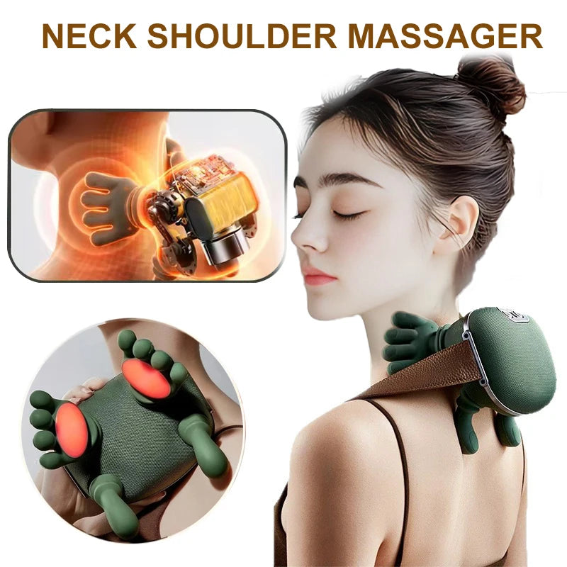 Vilnason Heated Neck Shoulder Massager – 3-Level Kneading N8 Neck Shoulder Massager Qst