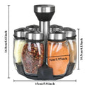 Self-Adhesive Spice Rack & Seasoning Bottle Organizer Spice Rack Organizer Qme 6Pcs glass bottle