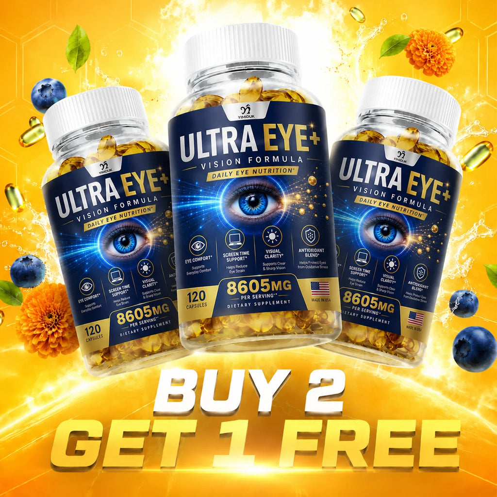 YIMIDUK Ultra Eye+ Capsules – Lutein, Zeaxanthin & Bilberry Eye Vision Supplement Qst
