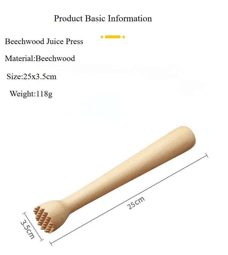 2-Pc Beechwood Muddler Set – Cocktails, Milk Tea & Ice Cocktail Muddler Set Qme