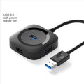 Mini USB 3.0 Hub – 4-Port High-Speed Splitter Expander USB Hub Qme 3.0black 2m