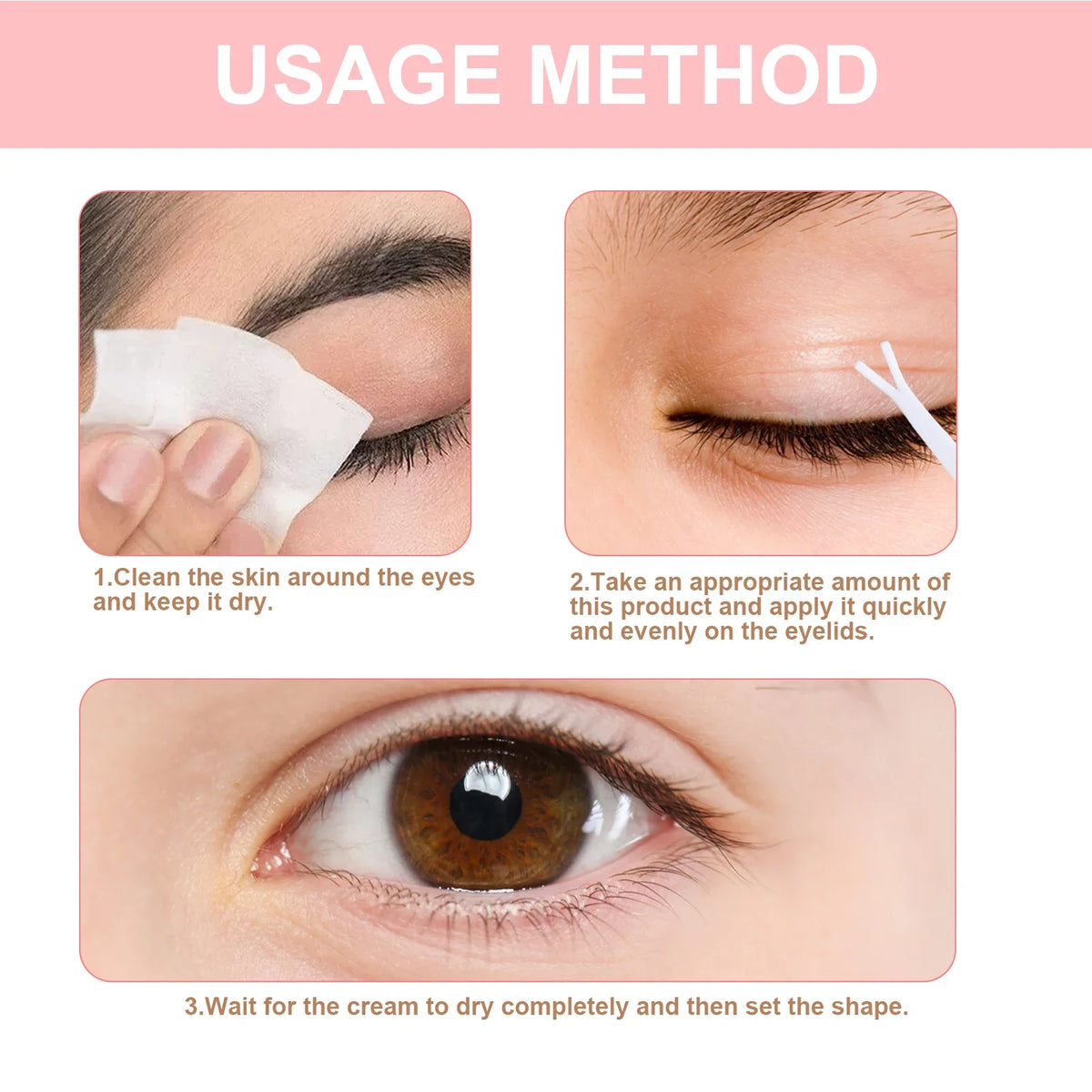 Double Eyelid Styling Cream – Natural Invisible Eye Lift Eyelid Adhesive Cream Qme