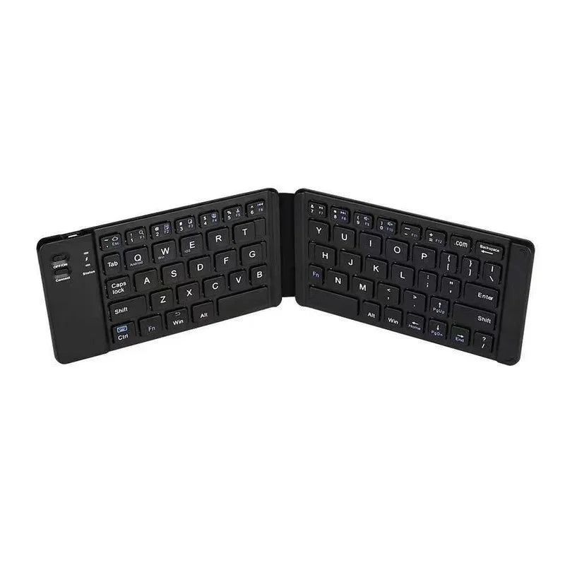 Wireless Folding Bluetooth Keyboard with Touchpad | iOS Android Folding Bluetooth Keyboard Qme black