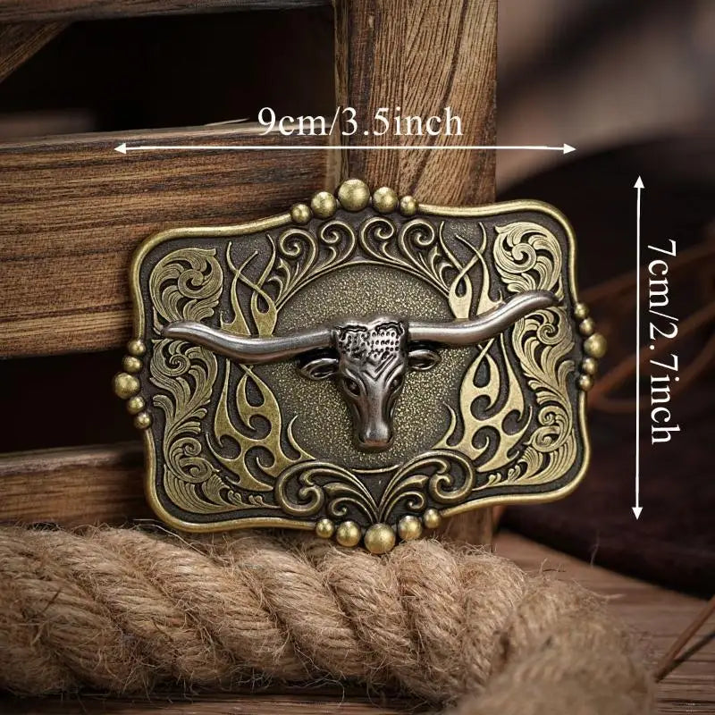 Western Belt Buckle – Vintage Cowboy Rodeo Silver | Men & Women Western Belt Buckle Qst A6