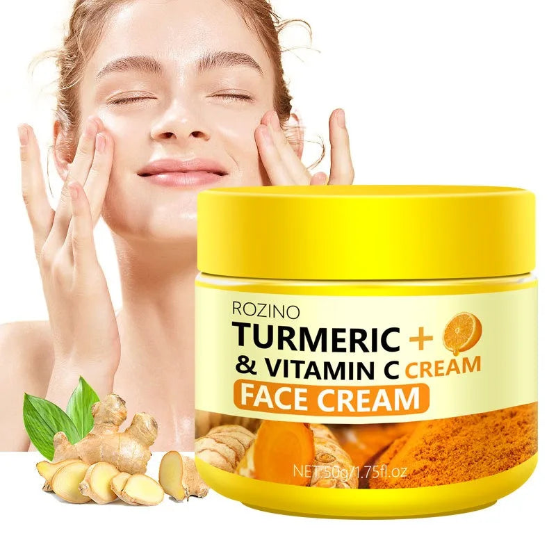 YOUNGCOME Turmeric Vitamin C Cream – Collagen & Hyaluronic Acid Face Moisturizer Cream Qst