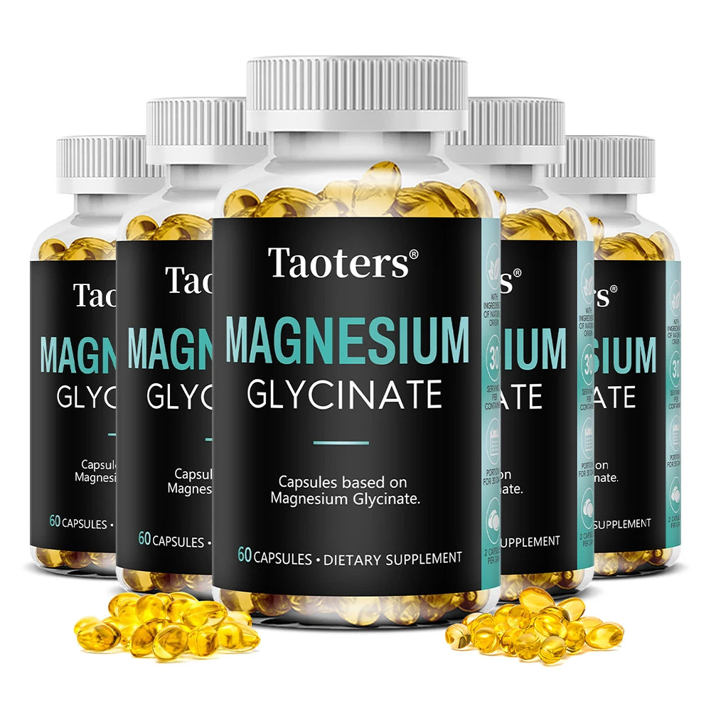 ZENVITALIZE Magnesium Glycinate – Sleep, Mood & Muscle Support Mineral Supplement Qst 60 count-5 bottle