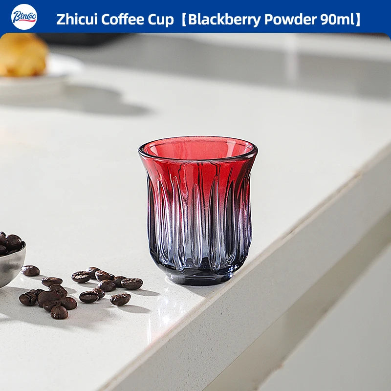 Bincoo Retro Glass Coffee Cup – Espresso Latte 90–400ml Glass Coffee Cup Qst Blackberry 90ml