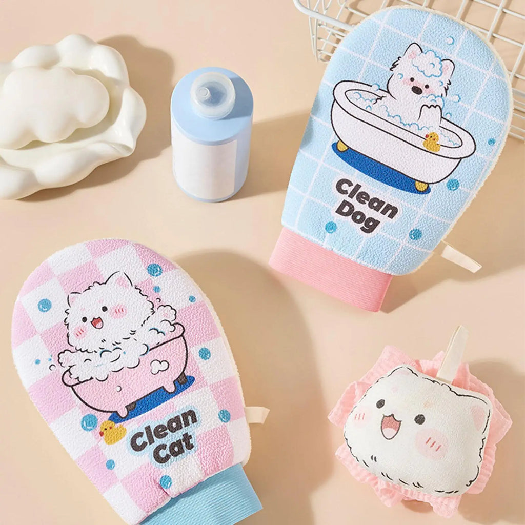 Soft Shower Mitt Body Scrubber Sponge Ball – Daily Spa Scrub Bath Scrubber Mitt Qme