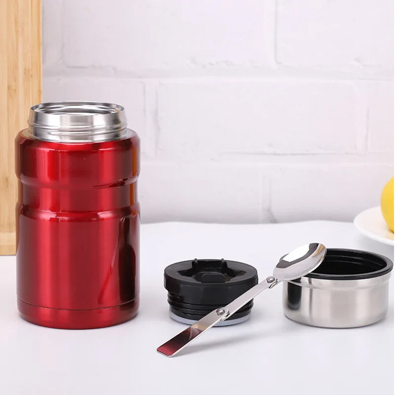 Stainless Steel Insulated Lunch Box 500ml – BPA Free & Vacuum Insulated Lunch Box Qst