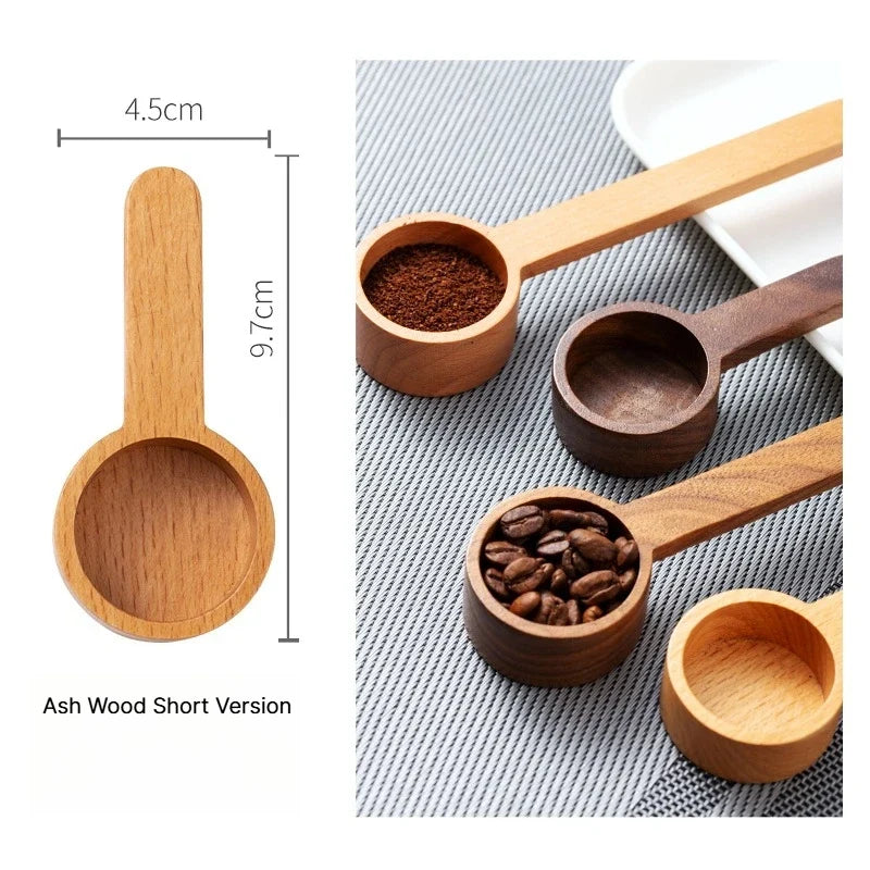 Black Walnut Wood Coffee Measuring Spoon – Precise Gram Scoop Coffee Measuring Spoon Qme Beech short