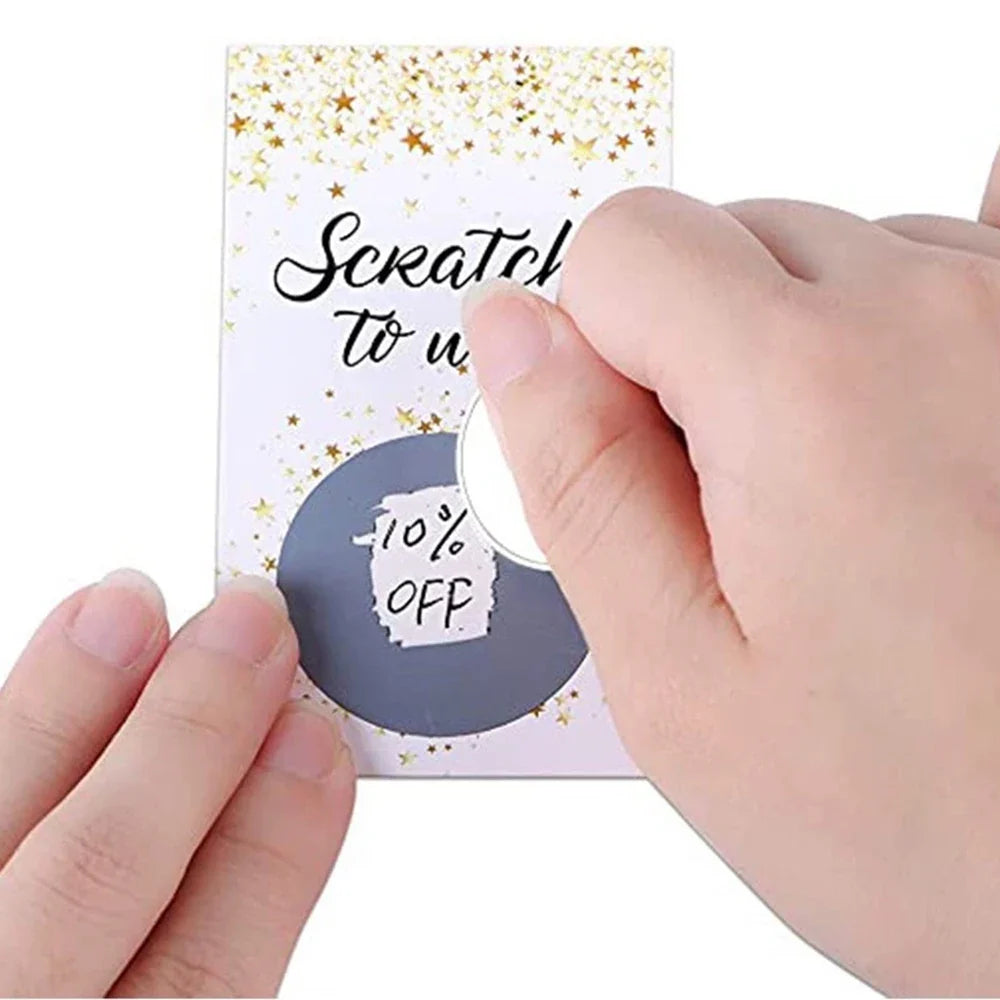 300pcs Round Gold Silver Scratch Label Stickers | Self-Adhesive Scratch Label Stickers Qme