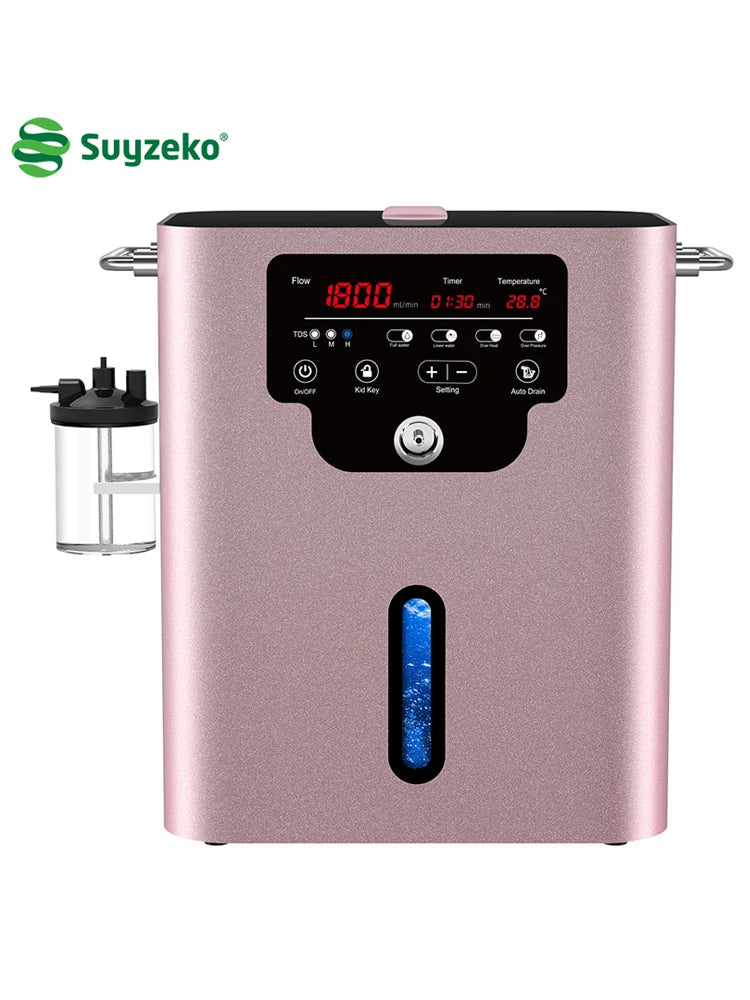 Suyzeko H2 Molecular Hydrogen Inhalation Machine 150–3600ml Hydrogen Inhalation Machine Qst 1800ML 1hole
