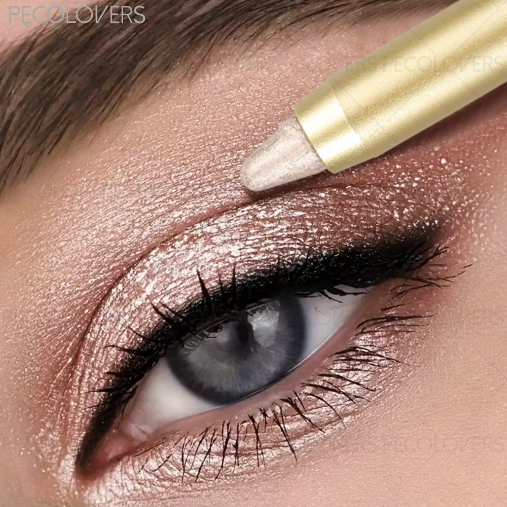 Dual-Ended Waterproof Eyeshadow Stick | Long-Lasting Metallic Eyeshadow Stick Qme