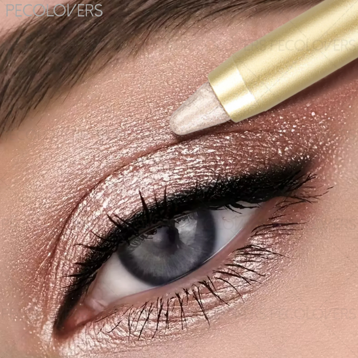 Dual-Ended Waterproof Eyeshadow Stick | Long-Lasting Metallic Eyeshadow Stick Qme