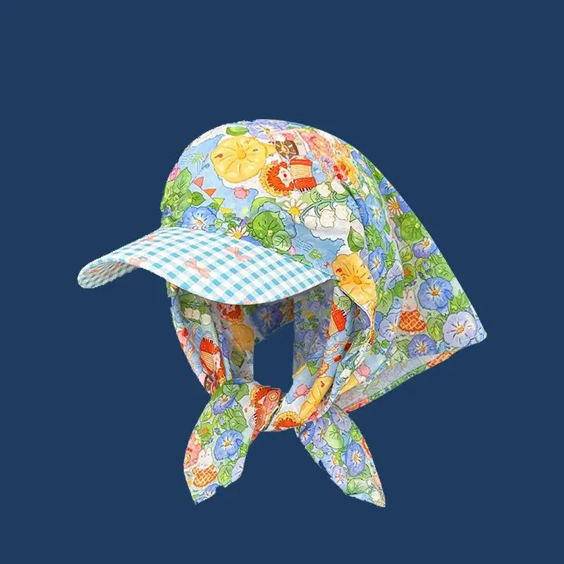 Women's Plaid Triangular Headscarf Cap – Sun Visor Hat Sun Visor Cap Qst A14