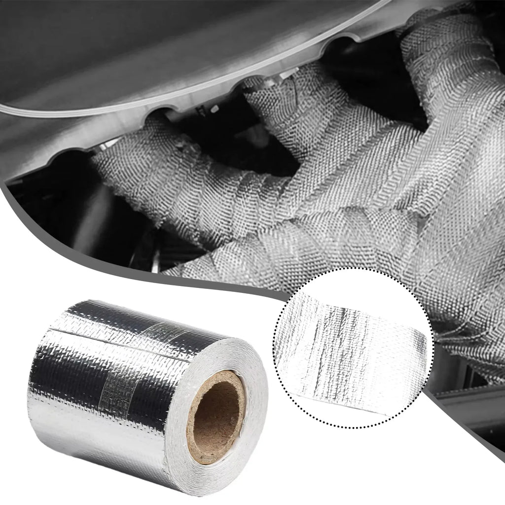 5m Exhaust Pipe Insulation Tape | Heat Manifold Downpipe Wrap Exhaust Heat Wrap Qme