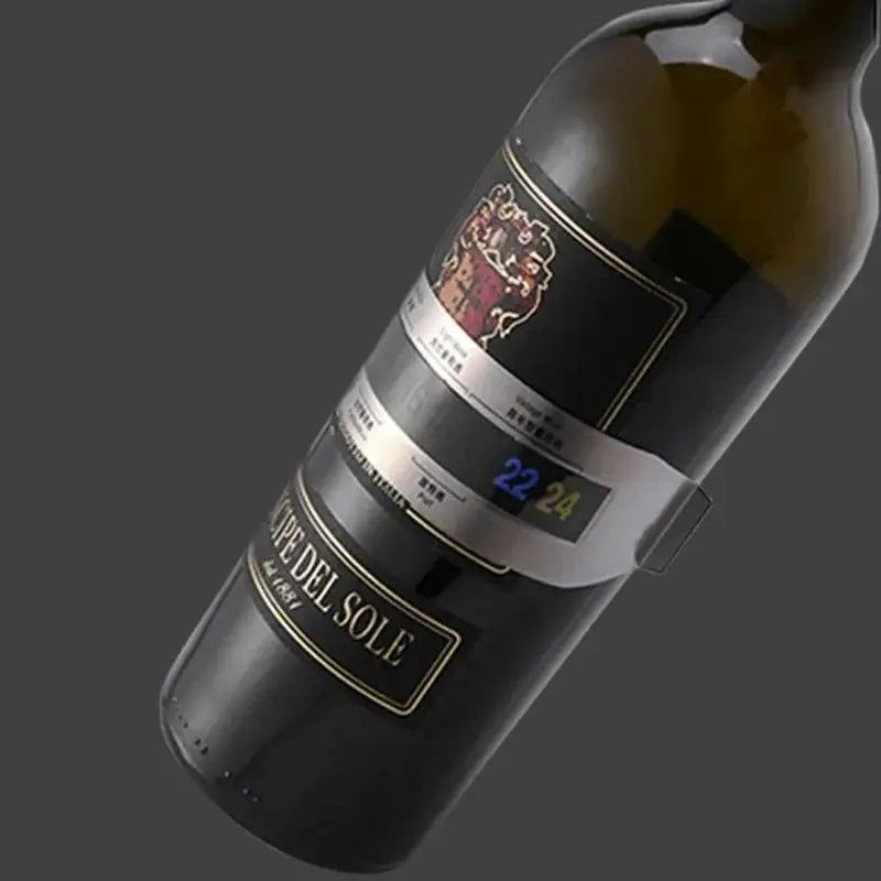 Wine Bottle Collar Thermometer – LCD Snap-On Bar Tool Wine Bottle Thermometer Qme
