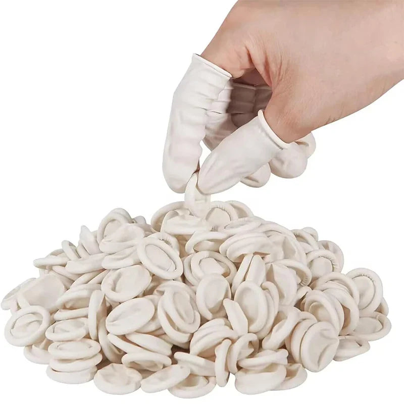 Disposable Latex Finger Cots – Anti-Static Rubber Fingertips Latex Finger Cots Qme