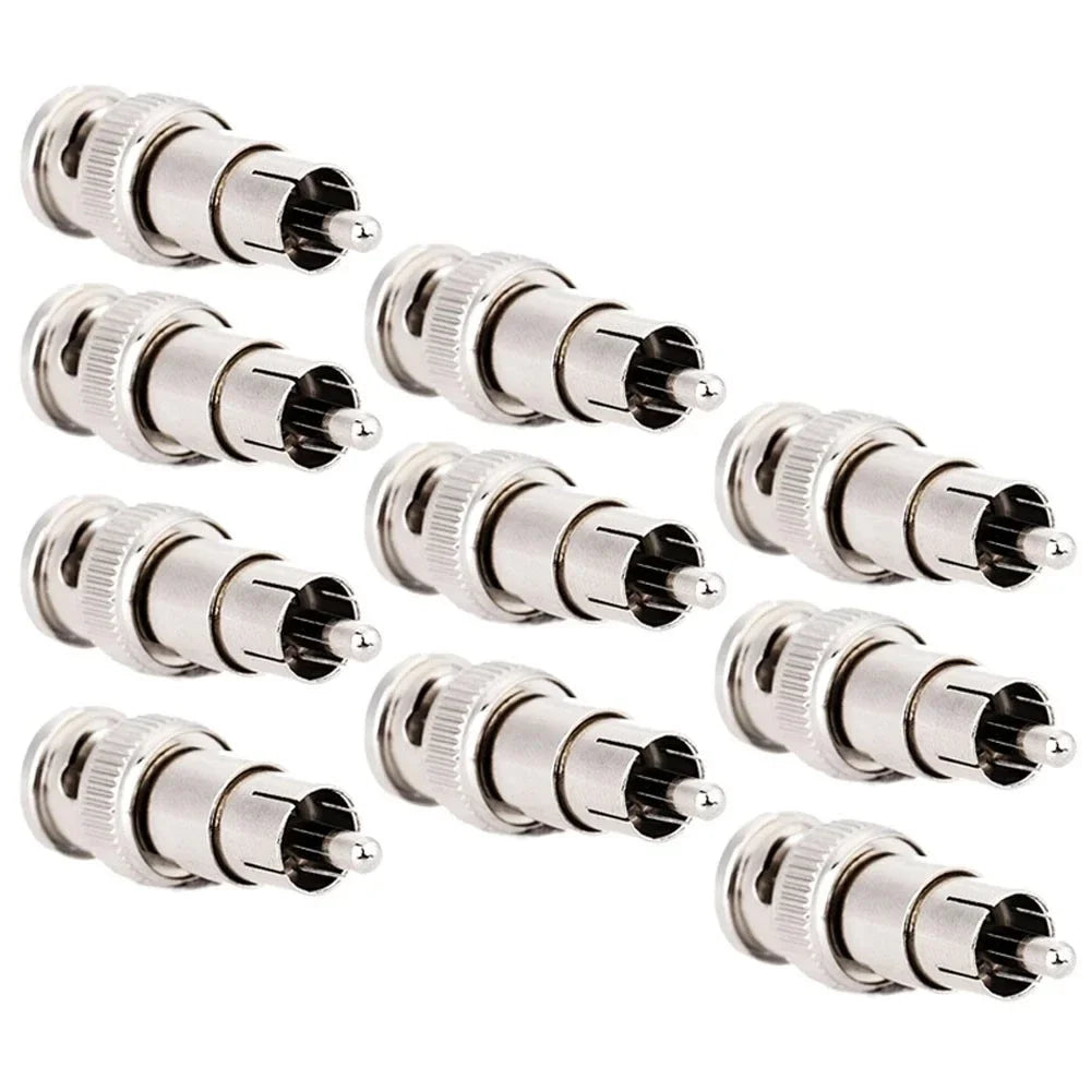 BNC Male to RCA Female Coax Adapter – CCTV Connector Kit Coax Cable Adapter Qme