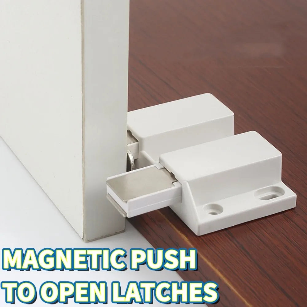 Magnetic Push-to-Open Cabinet Latches | Door & Drawer Closer Cabinet Door Latch Qme