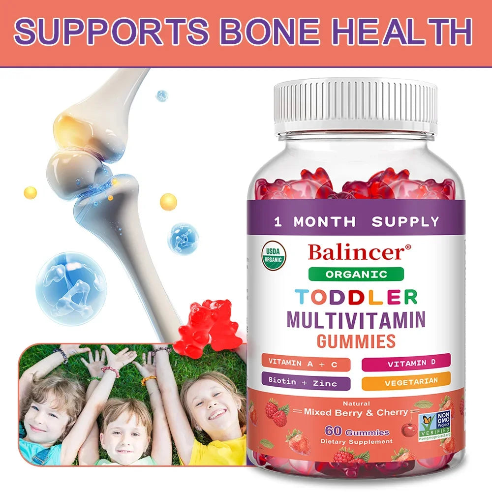 Kids Multivitamin Gummies – Vitamins C, D, E & Zinc | Balincer Kids Multivitamin Gummies Qst