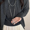 Korean Pearl Pony Pendant Necklace for Women & Girls Pendant Necklace Qme A2
