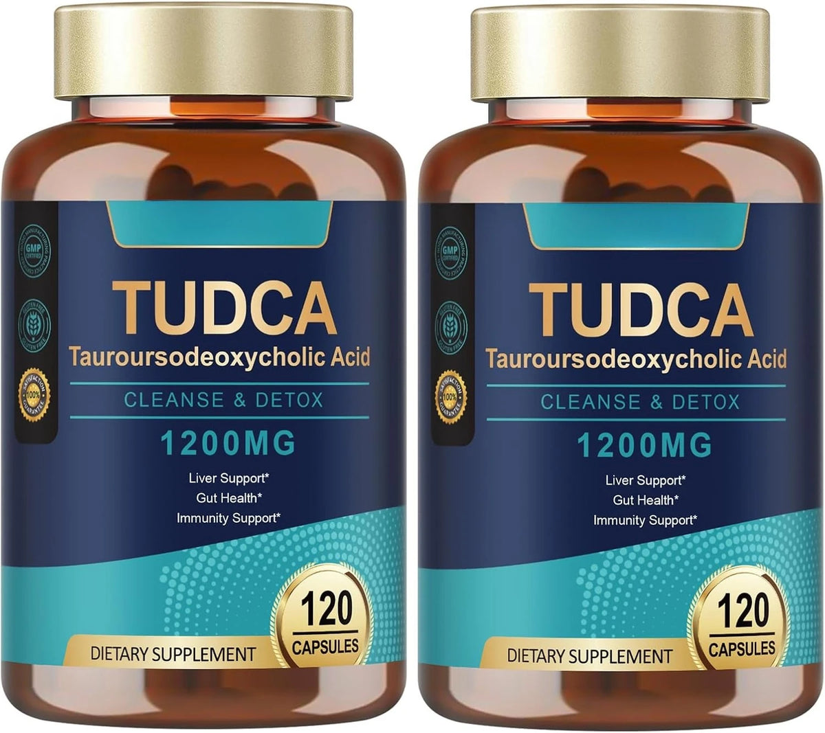 TUDCA Bile Salts 120 Capsules – Vegan Liver Support Supplement Liver Support Supplement Qst 240 Count(Pack of 2)