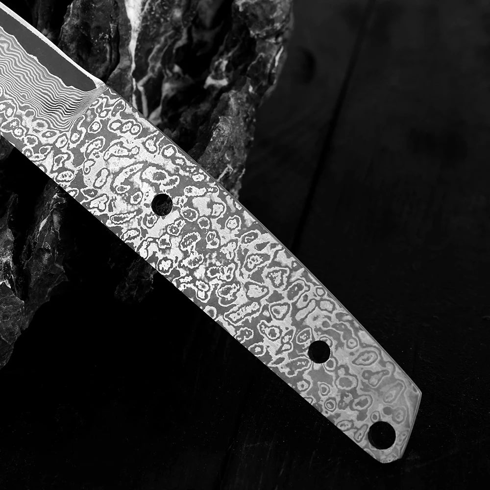 Hand Forged 67-Layer Damascus Steel Blank Blade Knife Billet Damascus Knife Blank Qst