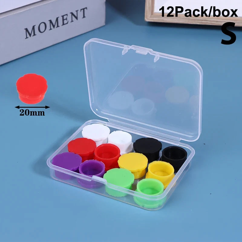Silicone Glass Vial Protective Caps – Leak-Proof, Set of 3 Silicone Vial Caps Qme 12Pcs 3ml