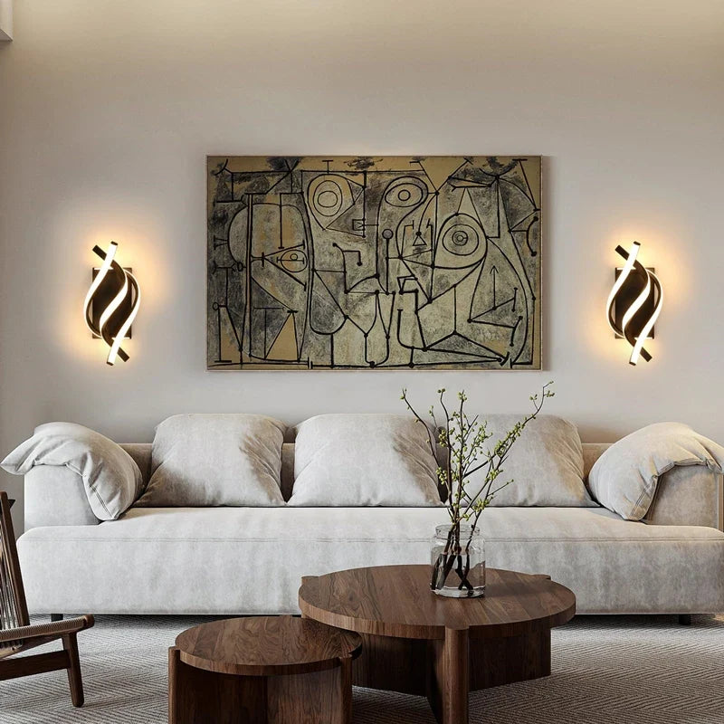 Modern LED Ceiling Chandelier – 3 Color Modes | Aluminum & Acrylic LED Ceiling Chandelier Qme