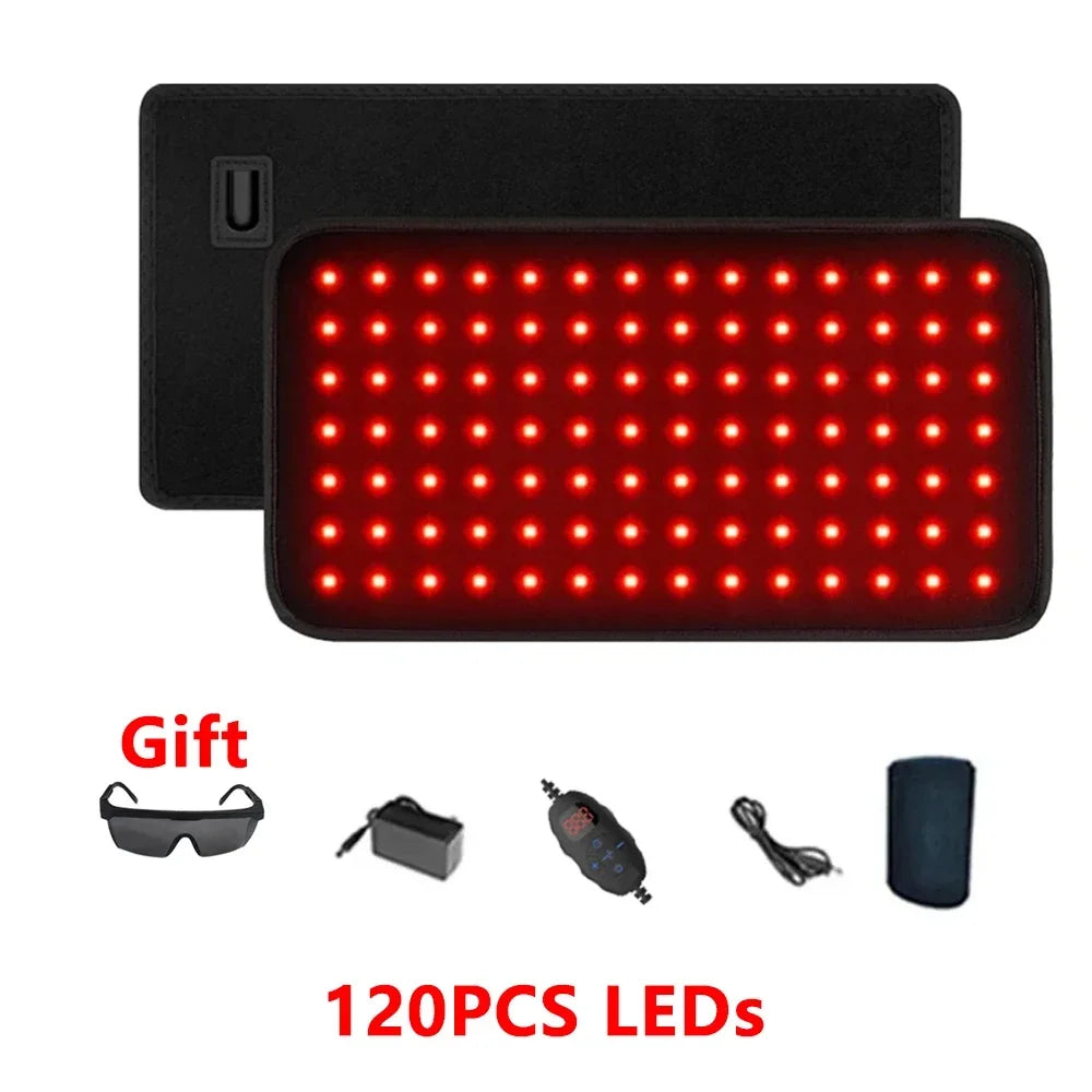 Red Light Therapy Belt 660nm 850nm – 120 LED Infrared Wrap Red Light Therapy Belt Qst 120Belt No Box AU Plug