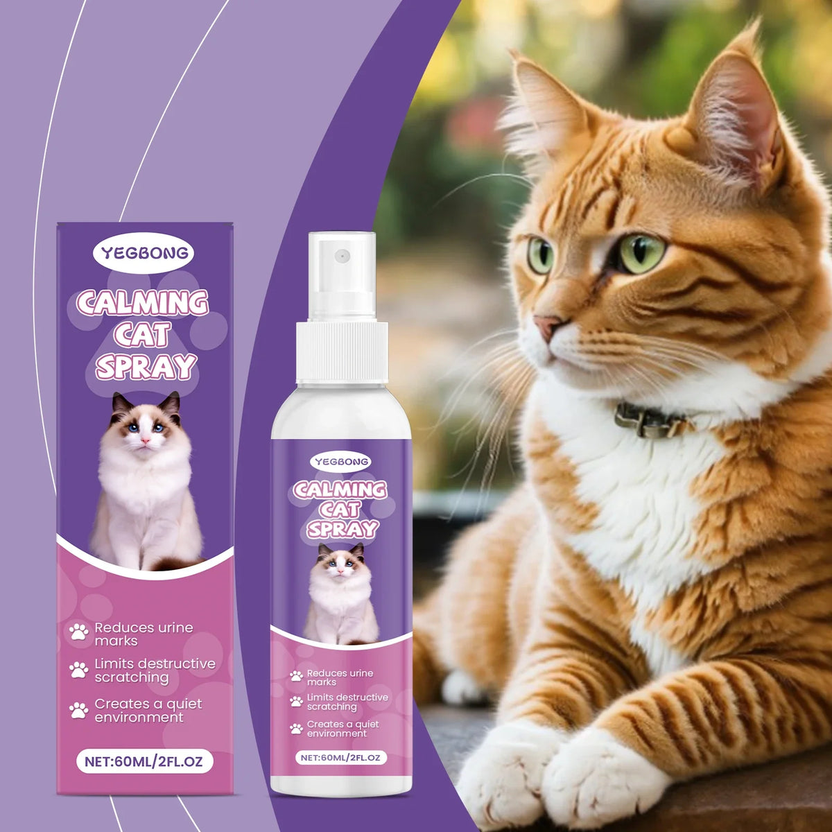 Natural Pet Calming Spray – Soothing & Anti-Scratch Formula Pet Calming Spray Qme