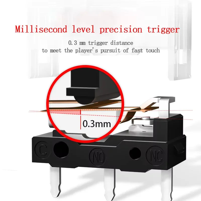 Kailh GM8 Mouse Micro Switch – 24K Gold, 80M Clicks Mouse Micro Switch Qme