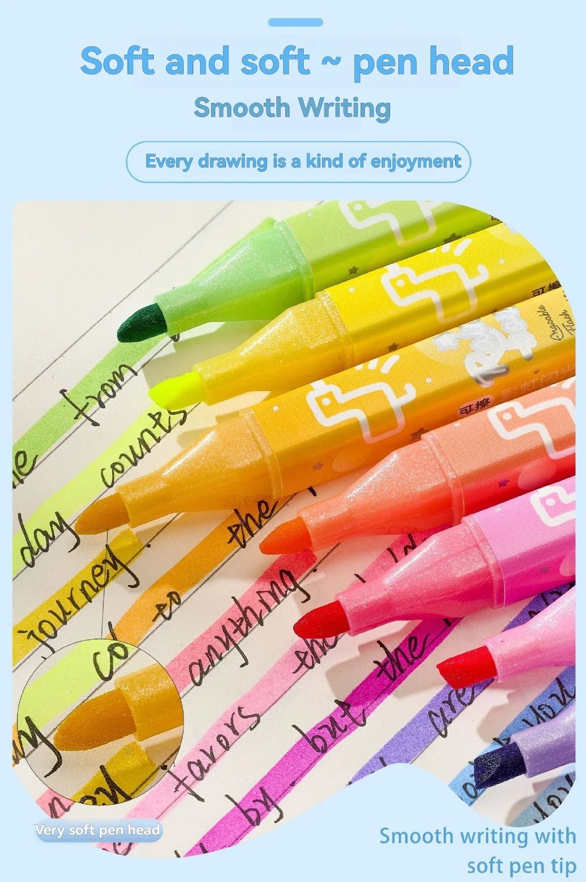 Erasable Glitter Highlighter Pens – Scrapbooking & DIY Craft Glitter Highlighter Pens Qme
