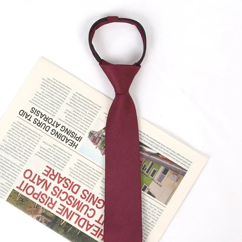 Unisex Clip-On Zipper Tie | Polyester, 11 Colors Clip-On Zipper Tie Qme