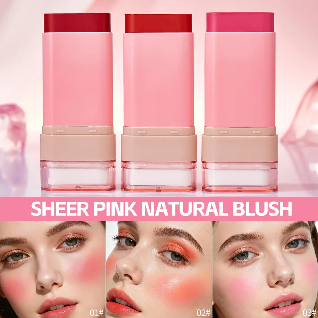 Qme Blusher Stick – Natural Finish, Long-Lasting Blush Blush Stick Qme