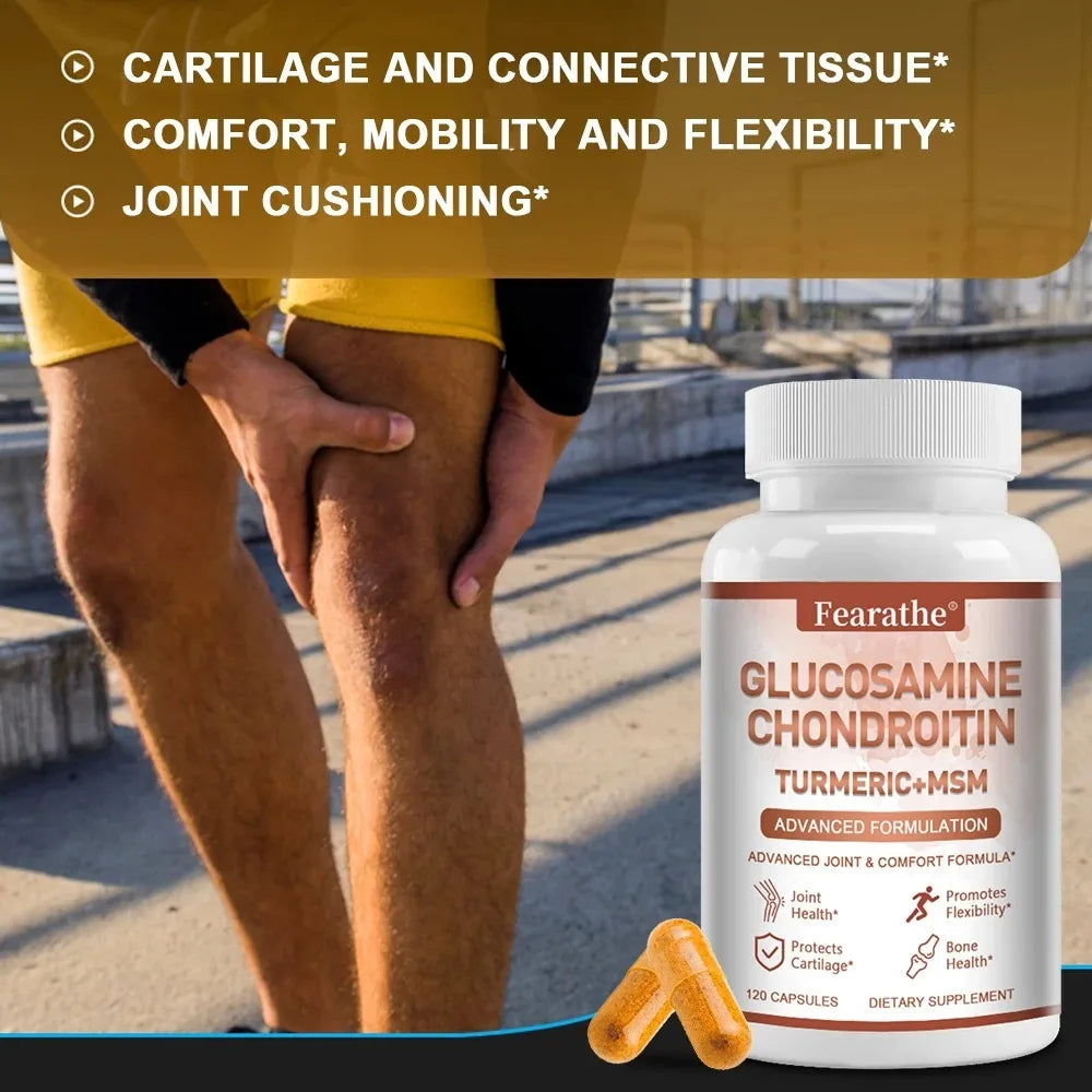 Glucosamine Chondroitin MSM & Turmeric Joint Support Capsules Joint Support Supplement Qst