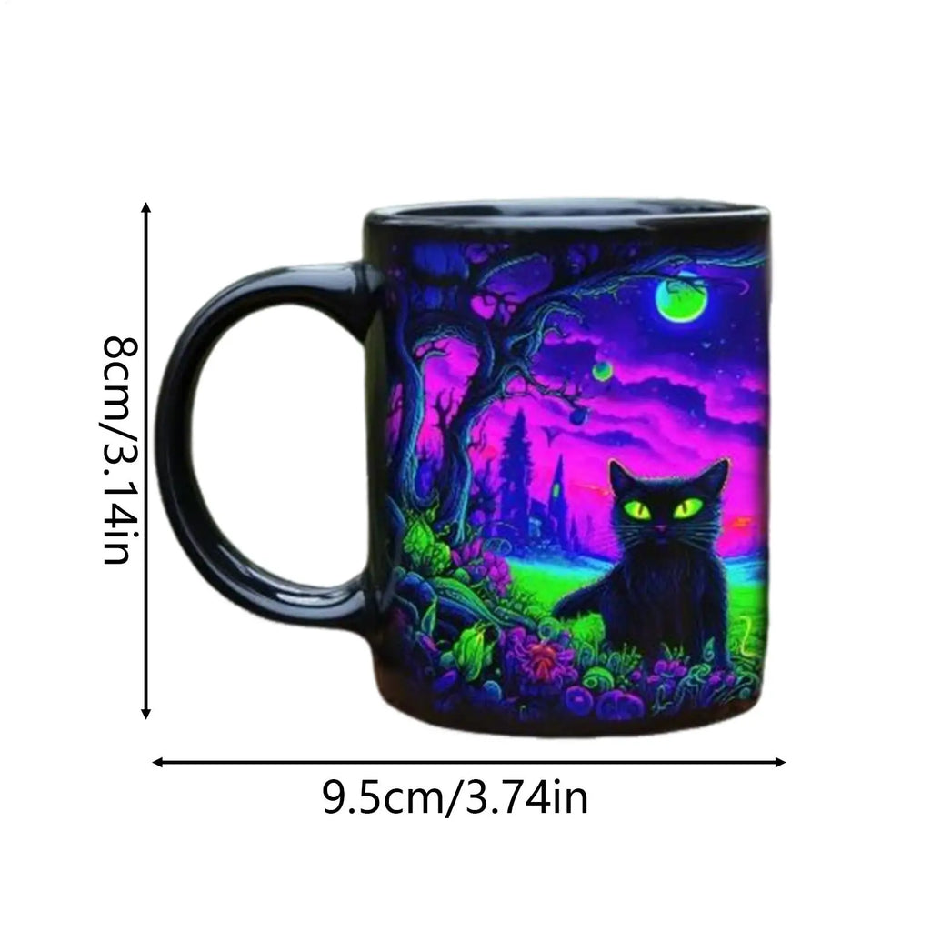 Halloween Black Cat Ceramic Coffee Mug – Funny Festive Cup Ceramic Coffee Mug Qme