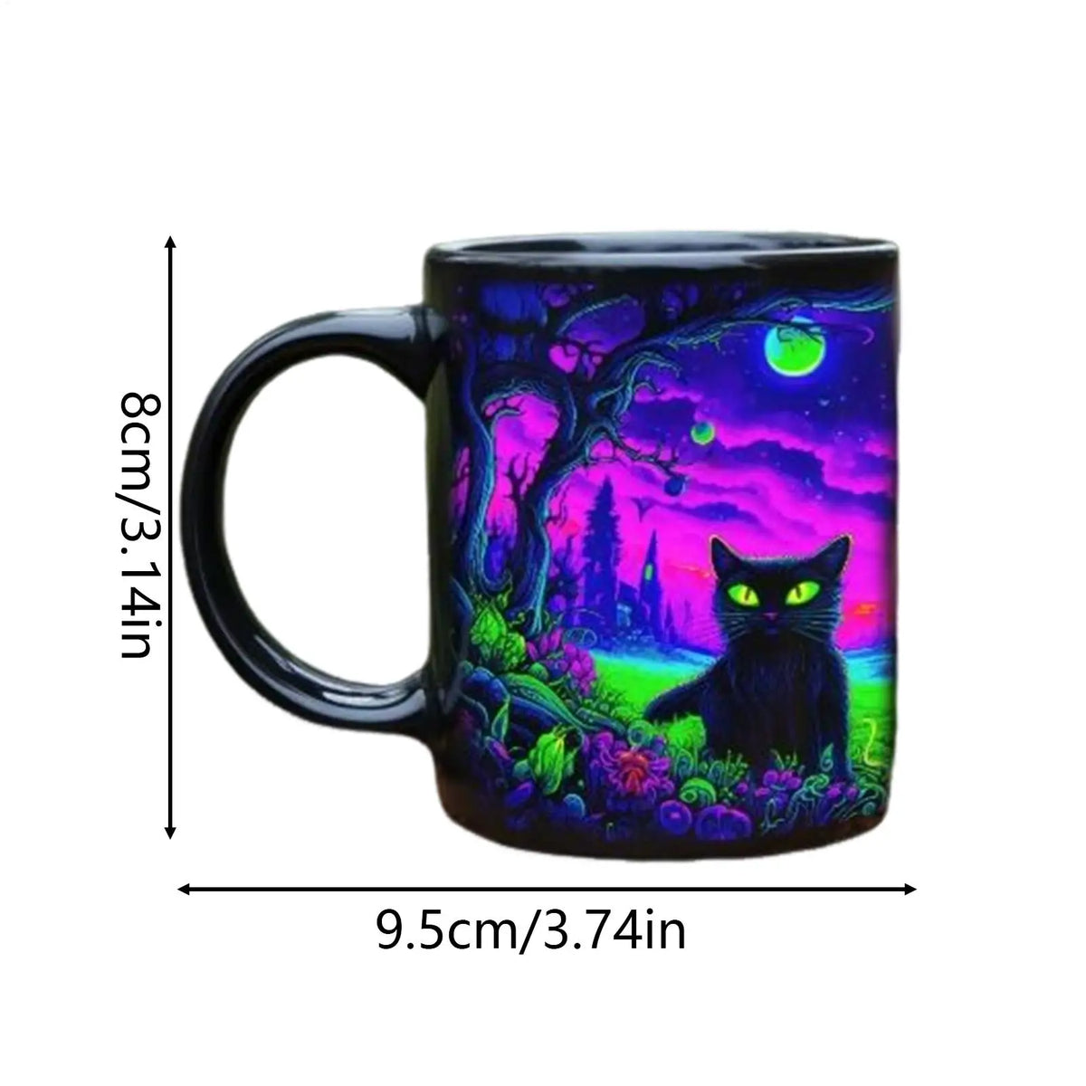 Halloween Black Cat Ceramic Coffee Mug – Funny Festive Cup Ceramic Coffee Mug Qme